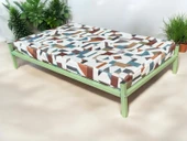 ED PET DİZAYN İronbed 40x70 Kedi Köpek Yatağı Yeşil. Ergonomik Tasarım Minderi Ile Beraber - 5