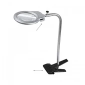 2.5x90 Mm 5x24 Mm Büyüteç, Mandallı Metal Hortumlu Masa Üstü Büyüteç thumbnail 1