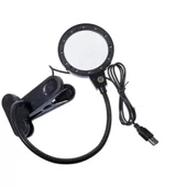 12 Led Clipslı Işıklı Büyüteç,işıklı Masa Lambası Çalışma Lambası thumbnail 4