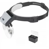 Lens Takmalı 5 Lenslı , Led Lambalı Şapka Tip Büyüteç - 2