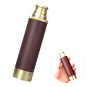 30x40 Panda Büyük Mercekli Pirinç Gövdeli Deri Çantalı Denizcilik Korsan Dürbün thumbnail 4