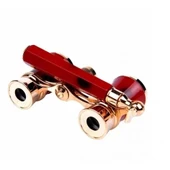 Nefis Işlemeli, Tiyatro / Opera Dürbünü 3x25 Prinç Metal Kaplamalı Retro Kahverengi thumbnail 7