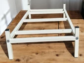 ED PET DİZAYN İronbed 30x50 Kedi Köpek Yatağı Beyaz. Ergonomik Tasarım Minderi Ile Beraber - 5