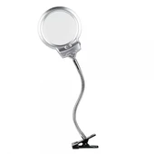 2.5x130 Mm 5x24 Mm Led Aydınlatmalı Büyüteç,masa Üstü Metal Hortum Mandallımg15124c thumbnail 1