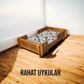 ED PET DİZAYN Bilbao Kedi Köpek Yatağı 40X70 Ceviz Renk.10 mm Kontroplak Şık Tasarım - 2