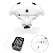 Şarjlı Gözlük Büyüteç Çalışma Büyüteci 5 Lensli 9892b2c thumbnail 5