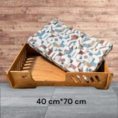 ED PET DİZAYN Bilbao Kedi Köpek Yatağı 40X70 Ceviz Renk.10 mm Kontroplak Şık Tasarım - 1