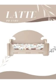 ED PET DİZAYN Pd Taht Rahat Kedi Köpek Yatağı 30x50 Atlantik Çam Yıkanabilir Duck Kumaş Minderi Ile Beraber - 2
