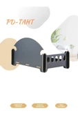ED PET DİZAYN Pd Taht Rahat Kedi Köpek Yatağı 30x50 Siyah Yıkanabilir Duck Kumaş Minderi Ile Beraber - 4