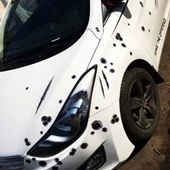 Araç Sticker Mermi Ve Oto Sticker Yara Şeklinde 3d - 3