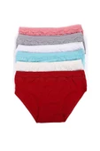 6 adet Kız Çocuk Dantelli Kız Bikini 408 - 1