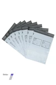 Büyük Boy Cepli Kargo Poşeti 35x45+5 cm - 100 Adet (40+40=80 Mikron) - 1