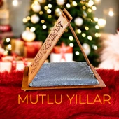 ED PET DİZAYN Üçgen Kedi Köpek Evi. 30x50 cm Ceviz Renk. 8 mm Kontroplak. - 5