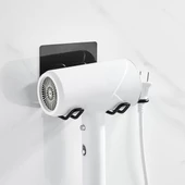 Siyah Güçlü Yapışkanlı Fön Makine Askısı Tutucu Banyo Askısı - 2