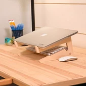 Ahşap Laptop Standı Notebook Yükseltici 13" 14" 15" 16" 17" Tüm laptoplar ile uyumlu - 1