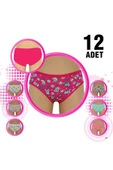 12 Adet Kız Çocuk Desenli Slip Külot - 2