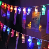 Renkli Işıklı Mandallı Fotoğraf Albümü 10 Lu - Rgb - 2