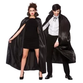 Siyah Renk Yakalı Halloween Pelerini 120 cm - 1