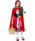 Kırmızı Başlıklı Kız Şapkalı Pelerin 90 cm - 1