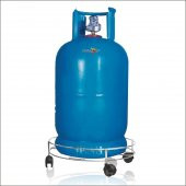 Kaliteli Dengeli Dört 3 Tekerlekli Paslanmaz Çelik Tüp Çek Tüpçek Çek Sür Çeksür Çekçek Araba Rafı - 1