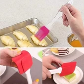 2'li Silikon Pasta - Börek - Poğaça Yağ Fırçası Ve Spatula Seti - 1