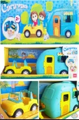 Oyuncak Karavan Seti 2 Adet Bebek 2 Adet Pet Hayvan Mavi - 6