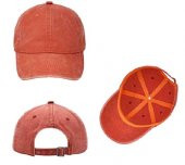 Perlotus Pamuklu Eskitme 3lü Şapka Kombini Siyah Sarı Turuncu - 5