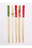 Bambu Chopstick Çubuk Yemek Çubuğu Yıkanabilir Tekrar Kullanılabilir (10 Çift- 20 Adet ) - 4