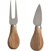 Ahşap Saplı 4 Lü Peynir Bıçağı Seti - 5