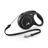 Flexi New Classic İp Otomatik Köpek Gezdirme Tasması Medium Siyah 8 Mt - 1