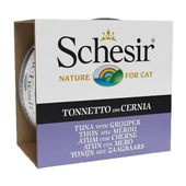 Schesir Ton Balıklı ve Orfoz Balıklı Jöleli Konserve Yetişkin Kedi Maması 85 Gr - 1