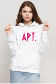 Blackpink Apt Beyaz Kadın 3ip Kapşonlu Sweatshirt thumbnail 1