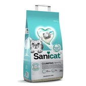 Sanicat Clumping White Kokusuz Süper Topaklanan Beyaz Kedi Kumu 20 Lt - 1