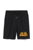 Inspector Gadget Go Go Gadget Erkek Siyah Şort thumbnail 1