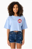 Inspector Gadget Mad Bebe Mavi Kadın Crop Tshirt - 1