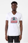 Happy New Year 2025 Essential Beyaz Erkek V yaka Tshirt - 2
