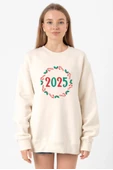 Christmas Holiday Wreath Ekru Kadın 2ip Sweatshirt - 1