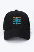 Mr Beast Lettern Siyah Fileli Şapka - 1