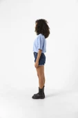 Suriye Yeni Bayrak Bebe Mavi Kadın Crop Tshirt - 3