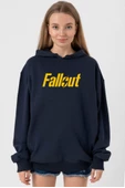 Fallout Lettern Lacivert Kadın 3ip Kapşonlu thumbnail 1