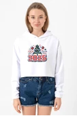Happy New Year 2025 Essential Beyaz Optik Kadın Crop Kapşonlu thumbnail 1