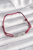 Kırmızı İpli Asansörlü Zirkon Taşlı Gümüş Messika Model Kadın Bileklik - TJ-BB6582 - 1