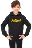 Fallout Lettern Siyah Çocuk 3ip Kapşonlu - 1
