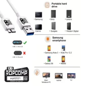 Ropcomp USB Micro-B Data Kablosu USB 2.0 - 4