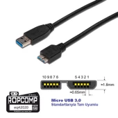 Ropcomp USB Micro-B Superspeed Data Kablosu USB 3.0 - 2