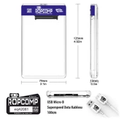 Ropcomp 2.5" USB 3.0 Sata Harici Harddisk Kutusu Şeffaf - 4