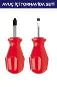 2'li Avuç Içi Tornavida Seti Düz Yıldız thumbnail 1