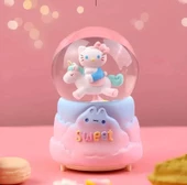 Hello Kitty İçi Dönmeli Püskürtmeli Işıklı Müzikli Kar Küresi Büyük Boy Alk3036 - 1