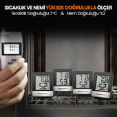 ThermoPro TP49B Mini Iç Mekan Dijital Sıcaklık ve Nem Ölçer Termometre 2 Adet - 6