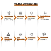 ThermoPro TP49B Mini Iç Mekan Dijital Sıcaklık ve Nem Ölçer Termometre 3 Adet - 10